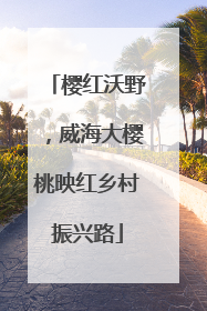 樱红沃野，威海大樱桃映红乡村振兴路