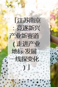江苏南京：竞逐新兴产业新赛道（走进产业地标·发展一线探变化）