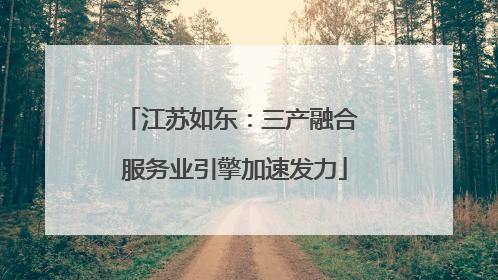 江苏如东：三产融合 服务业引擎加速发力