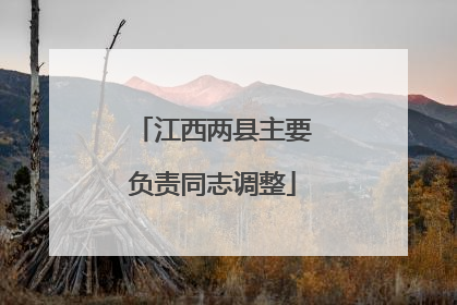 江西两县主要负责同志调整