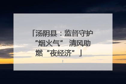 汤阴县：监督守护“烟火气” 清风助燃“夜经济”
