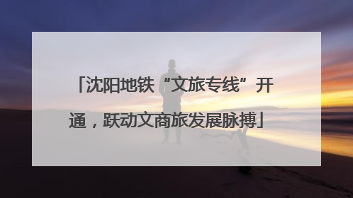 沈阳地铁“文旅专线”开通，跃动文商旅发展脉搏
