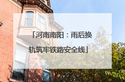 河南南阳：雨后换轨筑牢铁路安全线