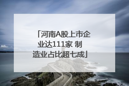 河南A股上市企业达111家 制造业占比超七成