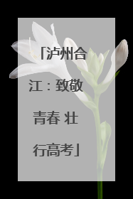 泸州合江：致敬青春 壮行高考