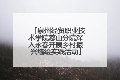 泉州经贸职业技术学院慈山分院深入永春开展乡村振兴墙绘实践活动