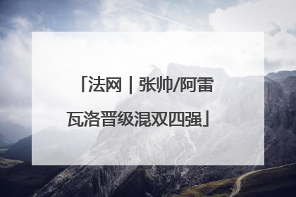 法网｜张帅/阿雷瓦洛晋级混双四强