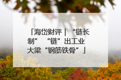 海岱财评｜“链长制” “链”出工业大梁“钢筋铁骨”