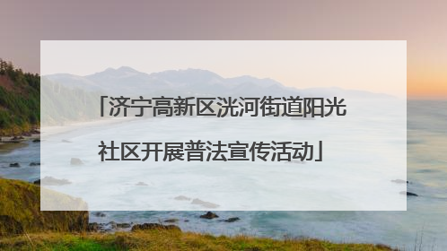 济宁高新区洸河街道阳光社区开展普法宣传活动