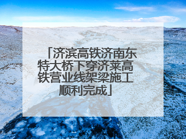 济滨高铁济南东特大桥下穿济莱高铁营业线架梁施工顺利完成