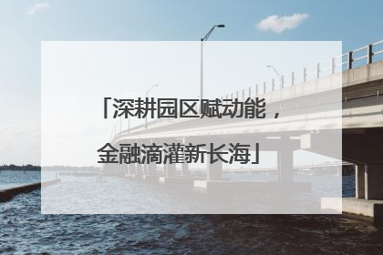 深耕园区赋动能，金融滴灌新长海