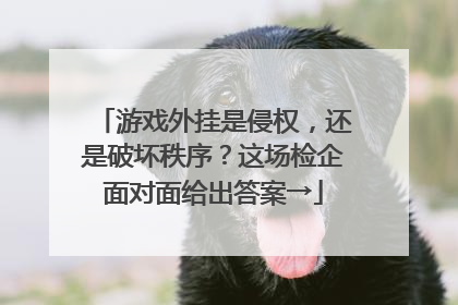 游戏外挂是侵权，还是破坏秩序？这场检企面对面给出答案→
