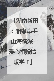 湖南新田：湘粤牵手山海情深 爱心捐赠情暖学子