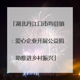湖北丹江口市均县镇：爱心企业开展公益捐助推进乡村振兴