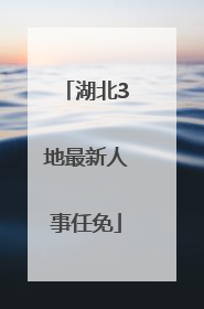湖北3地最新人事任免