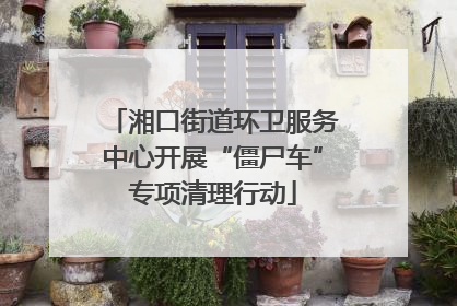 湘口街道环卫服务中心开展“僵尸车”专项清理行动