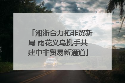 湘浙合力拓非贸新局 雨花义乌携手共建中非贸易新通道