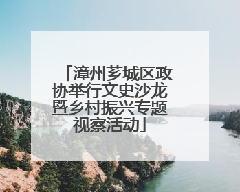 漳州芗城区政协举行文史沙龙暨乡村振兴专题视察活动