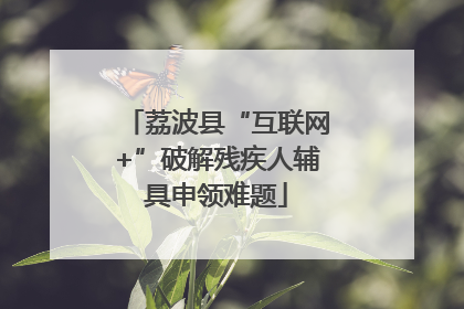 荔波县“互联网+”破解残疾人辅具申领难题