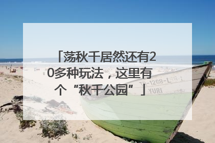 荡秋千居然还有20多种玩法，这里有个“秋千公园”