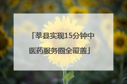 莘县实现15分钟中医药服务圈全覆盖