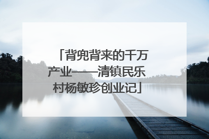 背兜背来的千万产业——清镇民乐村杨敏珍创业记