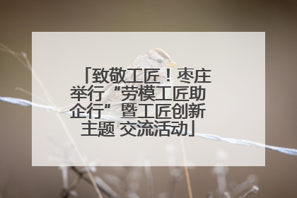 致敬工匠！枣庄举行“劳模工匠助企行”暨工匠创新主题 交流活动