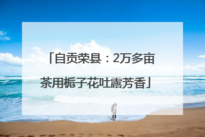 自贡荣县：2万多亩茶用栀子花吐露芳香