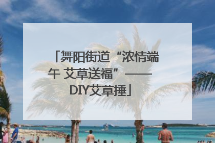 舞阳街道“浓情端午 艾草送福”——DIY艾草捶