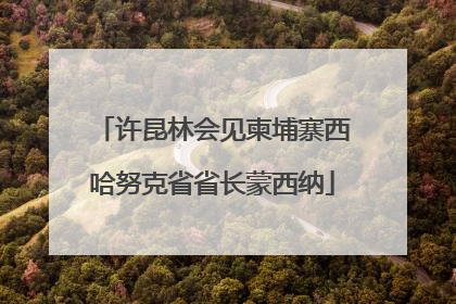 许昆林会见柬埔寨西哈努克省省长蒙西纳