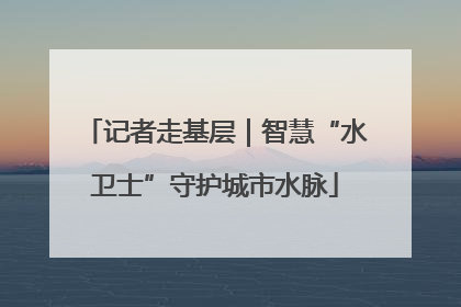 记者走基层｜智慧“水卫士”守护城市水脉