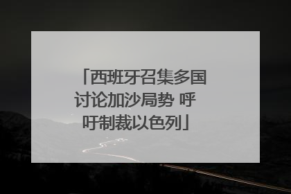 西班牙召集多国讨论加沙局势 呼吁制裁以色列