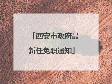 西安市政府最新任免职通知