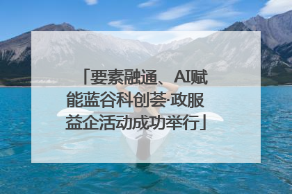 要素融通、AI赋能蓝谷科创荟·政服益企活动成功举行