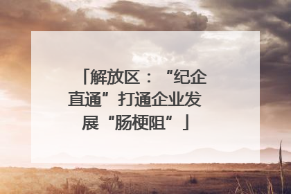 解放区：“纪企直通”打通企业发展“肠梗阻”