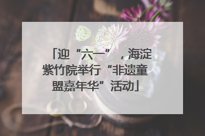 迎“六一”，海淀紫竹院举行“非遗童盟嘉年华”活动