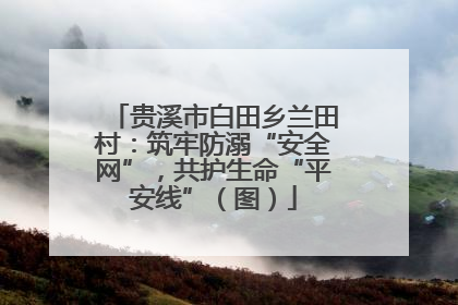 贵溪市白田乡兰田村：筑牢防溺“安全网”，共护生命“平安线”（图）