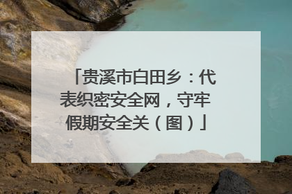 贵溪市白田乡：代表织密安全网，守牢假期安全关（图）