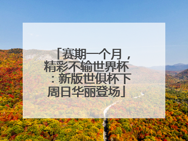 赛期一个月，精彩不输世界杯：新版世俱杯下周日华丽登场