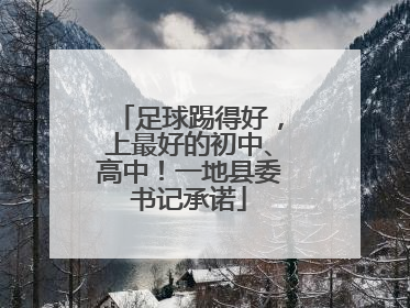 足球踢得好，上最好的初中、高中！一地县委书记承诺