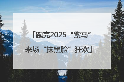 跑完2025“紫马” 来场“抹黑脸”狂欢