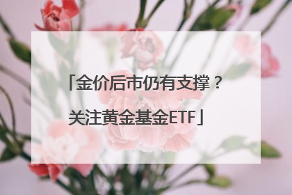 金价后市仍有支撑？关注黄金基金ETF