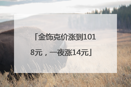 金饰克价涨到1018元，一夜涨14元