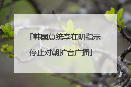 韩国总统李在明指示停止对朝扩音广播