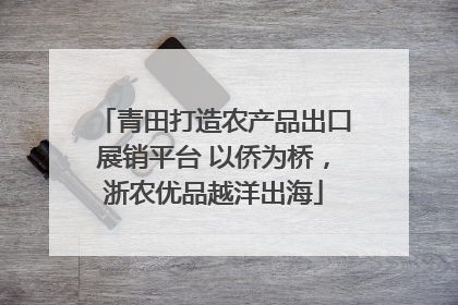 青田打造农产品出口展销平台 以侨为桥，浙农优品越洋出海