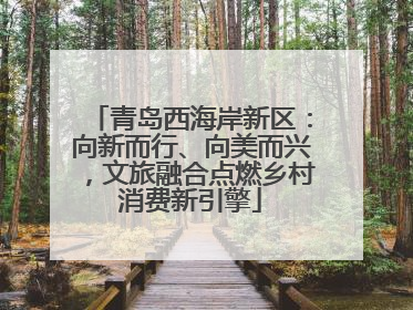 青岛西海岸新区：向新而行、向美而兴，文旅融合点燃乡村消费新引擎