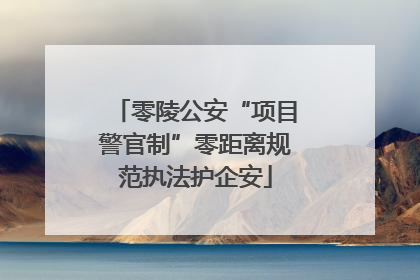零陵公安“项目警官制”零距离规范执法护企安