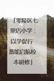 零陵区七里店小学：以学促行 蓄能启航校本研修