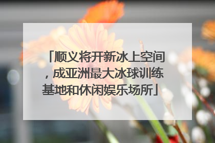 顺义将开新冰上空间，成亚洲最大冰球训练基地和休闲娱乐场所