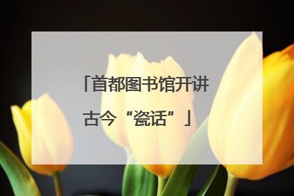 首都图书馆开讲古今“瓷话”